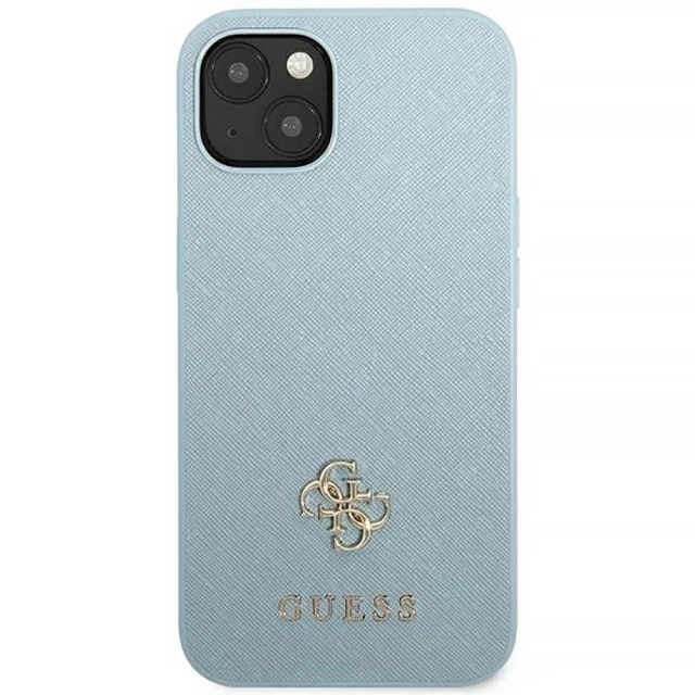 Чехол Guess Saffiano 4G Small Metal Logo для iPhone 13 mini Blue (GUHCP13SPS4MB)