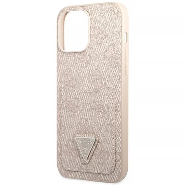 Чохол-гаманець Guess 4G Triangle Logo Cardslot для iPhone 13 Pro Max Pink (GUHCP13XP4TPP)