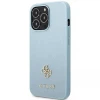 Чохол Guess Saffiano 4G Small Metal Logo для iPhone 13 Pro Max Blue (GUHCP13XPS4MB)