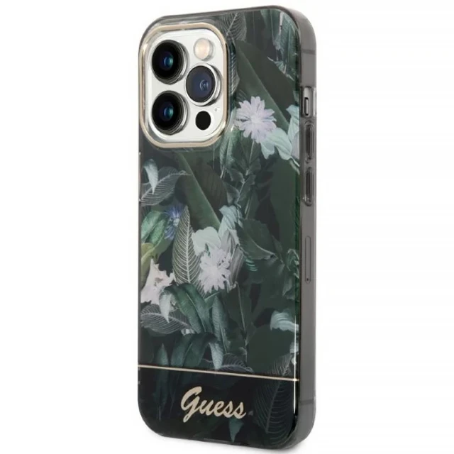 Чехол Guess Jungle Collection для iPhone 14 Pro Green (GUHCP14LHGJGHA)