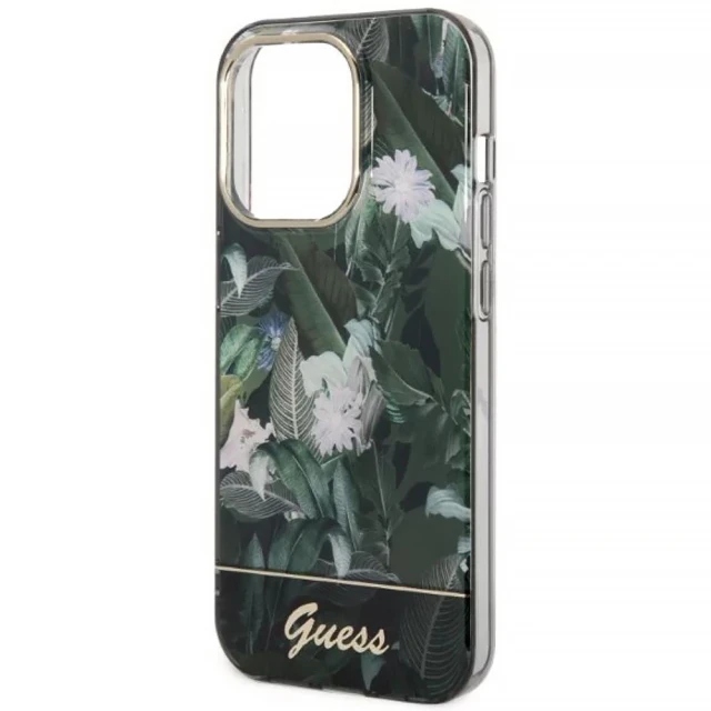 Чехол Guess Jungle Collection для iPhone 14 Pro Green (GUHCP14LHGJGHA)