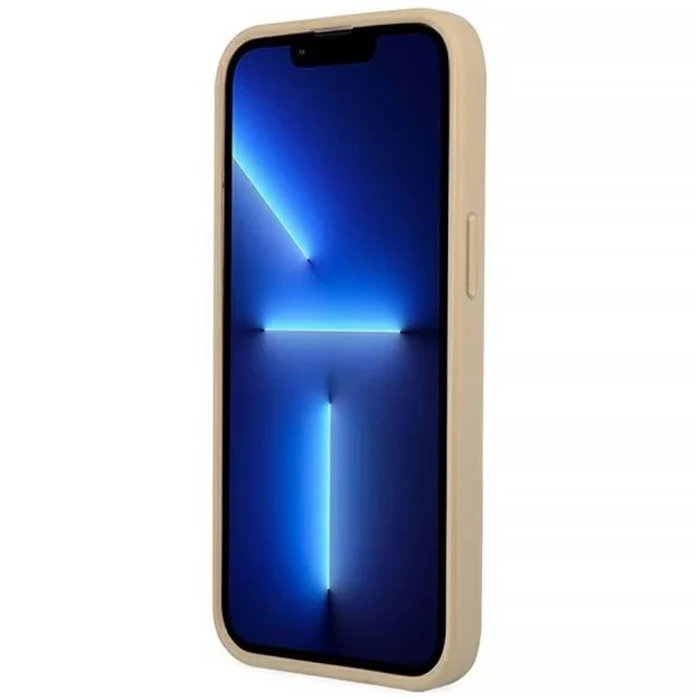 Чохол Guess Saffiano Triangle Logo для iPhone 14 Plus Beige (GUHCP14MPSATLE)