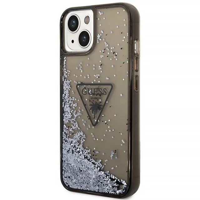 Чохол Guess Liquid Glitter Palm Collection для iPhone 14 | 13 Black (GUHCP14SLFCTPK)