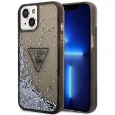 Чохол Guess Liquid Glitter Palm Collection для iPhone 14 | 13 Black (GUHCP14SLFCTPK)