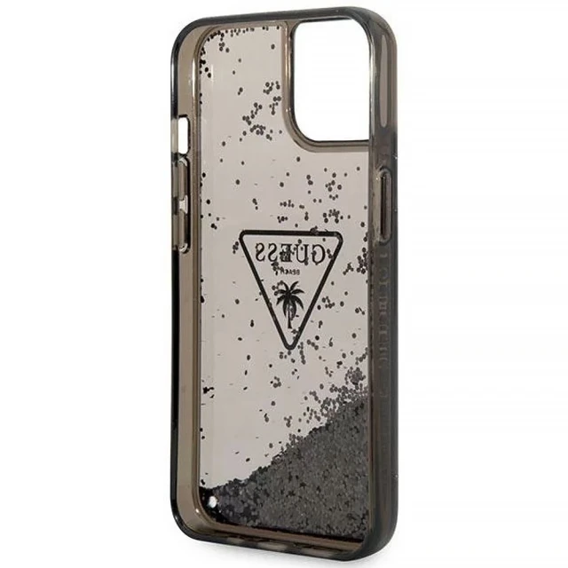 Чохол Guess Liquid Glitter Palm Collection для iPhone 14 | 13 Black (GUHCP14SLFCTPK)