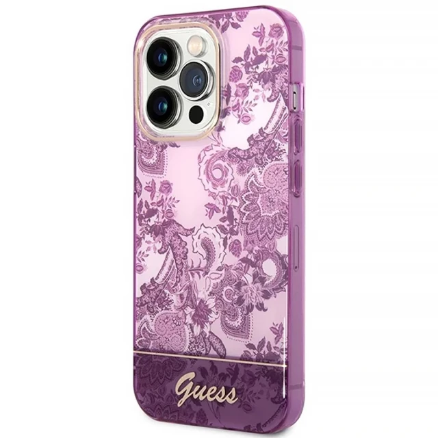 Чехол Guess Porcelain Collection для iPhone 14 Pro Max Fuschia (GUHCP14XHGPLHF)