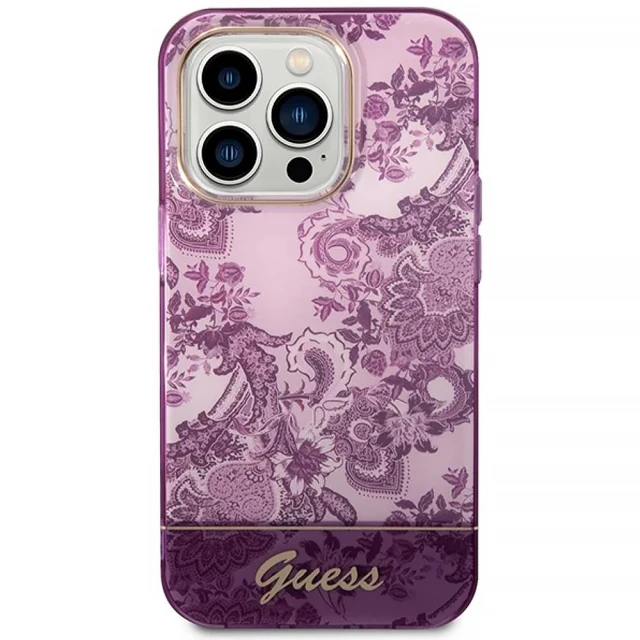 Чехол Guess Porcelain Collection для iPhone 14 Pro Max Fuschia (GUHCP14XHGPLHF)