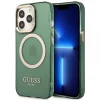 Чехол Guess Gold Outline Translucent для iPhone 13 Pro Khaki with MagSafe (GUHMP13LHTCMA)