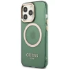 Чехол Guess Gold Outline Translucent для iPhone 13 Pro Khaki with MagSafe (GUHMP13LHTCMA)