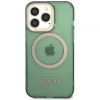 Чехол Guess Gold Outline Translucent для iPhone 13 Pro Khaki with MagSafe (GUHMP13LHTCMA)