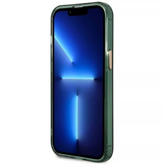 Чехол Guess Gold Outline Translucent для iPhone 13 Pro Khaki with MagSafe (GUHMP13LHTCMA)