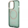 Чехол Guess Gold Outline Translucent для iPhone 13 Pro Khaki with MagSafe (GUHMP13LHTCMA)