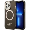 Чохол Guess Gold Outline Translucent для iPhone 13 Pro Black with MagSafe (GUHMP13LHTCMK)