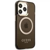 Чохол Guess Gold Outline Translucent для iPhone 13 Pro Black with MagSafe (GUHMP13LHTCMK)
