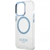 Чохол Guess Metal Outline для iPhone 13 Pro Blue with MagSafe (GUHMP13LHTRMB)