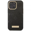 Чехол Guess Peony Logo Plate для iPhone 13 Pro Black with MagSafe (GUHMP13LSAPSTK)