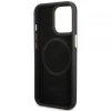 Чехол Guess Peony Logo Plate для iPhone 13 Pro Black with MagSafe (GUHMP13LSAPSTK)
