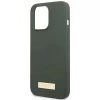 Чохол Guess Silicone Logo Plate для iPhone 13 Pro Khaki with MagSafe (GUHMP13LSPLA)