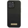 Чохол Guess Silicone Logo Plate для iPhone 13 Pro Black with MagSafe (GUHMP13LSPLK)