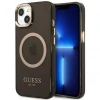 Чохол Guess Gold Outline Translucent для iPhone 13 Black with MagSafe (GUHMP13MHTCMK)