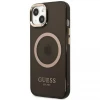 Чохол Guess Gold Outline Translucent для iPhone 13 Black with MagSafe (GUHMP13MHTCMK)