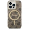 Чохол із зарядним пристроєм Guess 4G Print + Charger Set для iPhone 14 Pro Brown with MagSafe (GUBPP14LH4EACSW)