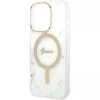 Чохол із зарядним пристроєм Guess Marble + Charger Set для iPhone 14 Pro White with MagSafe (GUBPP14LHMEACSH)