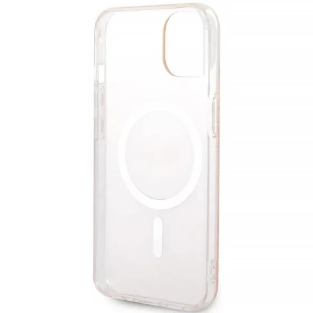 Чохол із зарядним пристроєм Guess 4G Print + Charger Set для iPhone 14 Plus Pink with MagSafe (GUBPP14MH4EACSP)