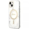 Чохол із зарядним пристроєм Guess Marble + Charger Set для iPhone 14 Plus White with MagSafe (GUBPP14MHMEACSH)