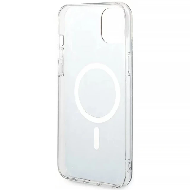 Чохол із зарядним пристроєм Guess Marble + Charger Set для iPhone 14 Plus Black with MagSafe (GUBPP14MHMEACSK)