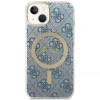 Чохол із зарядним пристроєм Guess 4G Print + Charger Set для iPhone 14 | 13 Blue with MagSafe (GUBPP14SH4EACSB)