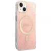 Чохол із зарядним пристроєм Guess 4G Print + Charger Set для iPhone 14 | 13 Pink with MagSafe (GUBPP14SH4EACSP)