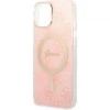 Чохол із зарядним пристроєм Guess 4G Print + Charger Set для iPhone 14 | 13 Pink with MagSafe (GUBPP14SH4EACSP)