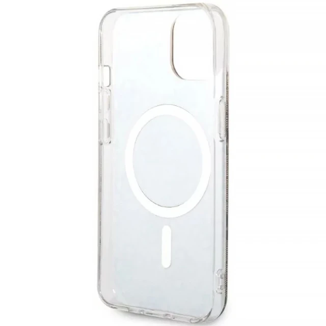 Чохол із зарядним пристроєм Guess 4G Print + Charger Set для iPhone 14 | 13 Brown with MagSafe (GUBPP14SH4EACSW)