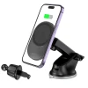 Автотримач з функцією бездротової зарядки Tech-Protect MM15W-V Dashboard & Vent Car Mount Wirelles Charger with MagSafe Black (9490713931073)