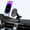 Автотримач з функцією бездротової зарядки Tech-Protect MM15W-V Dashboard & Vent Car Mount Wirelles Charger with MagSafe Black (9490713931073)