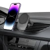 Автотримач з функцією бездротової зарядки Tech-Protect MM15W-V Dashboard & Vent Car Mount Wirelles Charger with MagSafe Black (9490713931073)