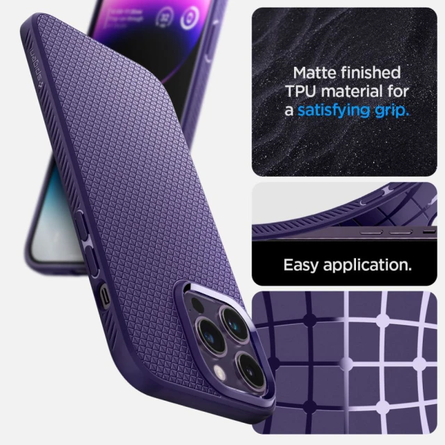 Чохол Spigen Liquid Air для iPhone 14 Pro Max Deep Purple (ACS05575)