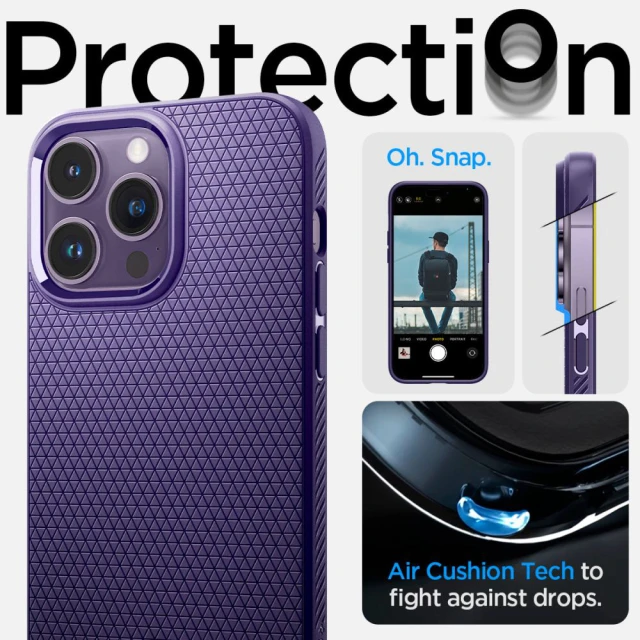 Чохол Spigen Liquid Air для iPhone 14 Pro Max Deep Purple (ACS05575)
