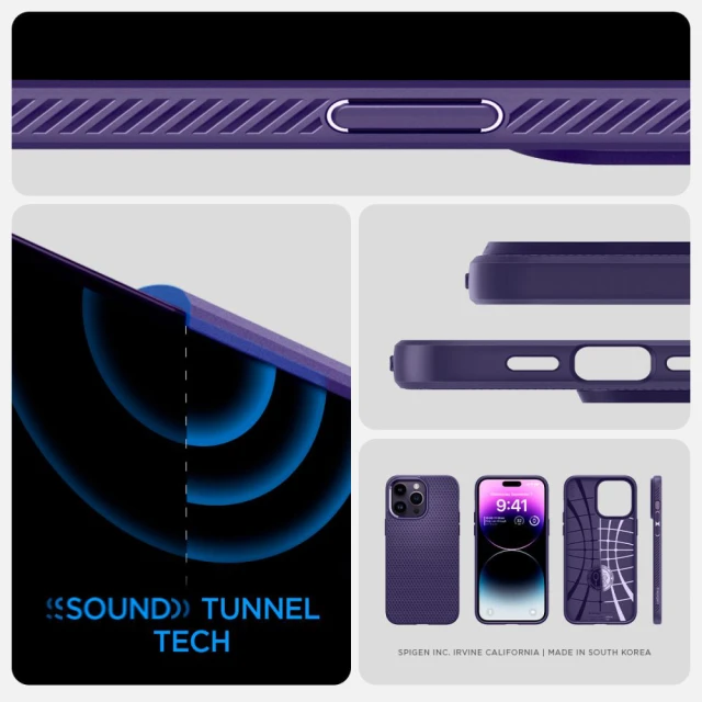 Чохол Spigen Liquid Air для iPhone 14 Pro Max Deep Purple (ACS05575)
