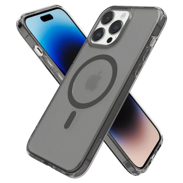 Чохол Spigen Ultra Hybrid для iPhone 14 Pro Max Frost Black with MagSafe (ACS05582)