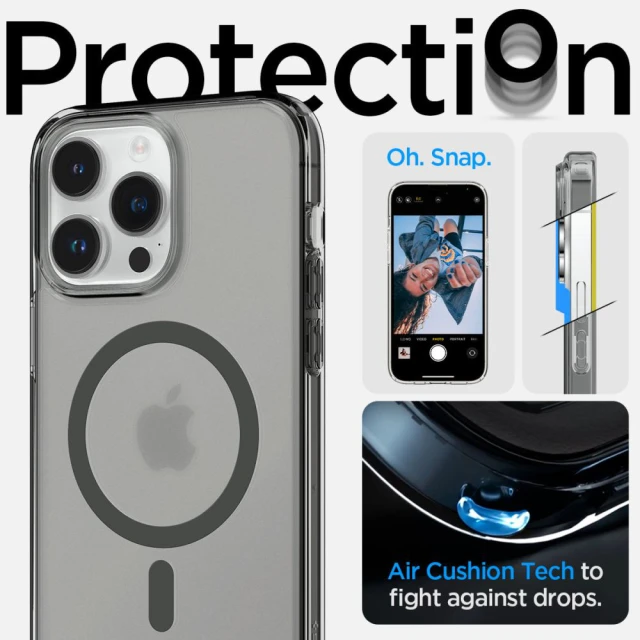 Чохол Spigen Ultra Hybrid для iPhone 14 Pro Max Frost Black with MagSafe (ACS05582)