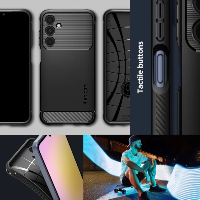 Чохол Spigen Rugged Armor для Samsung Galaxy A25 5G Matte Black (ACS06831)