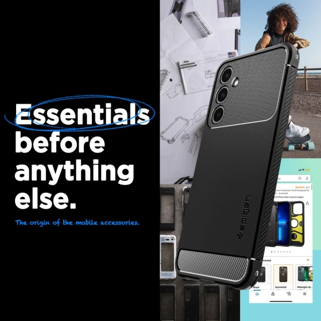 Чохол Spigen Rugged Armor для Samsung Galaxy A25 5G Matte Black (ACS06831)