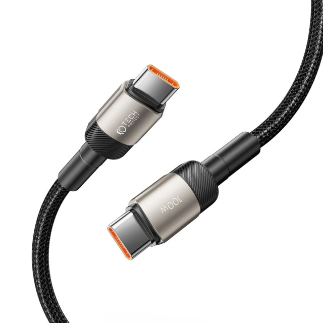 Кабель Tech-Protect UltraBoost Evo USB-C to USB-C PD 100W 5A 1m Titanium (5906203690633)