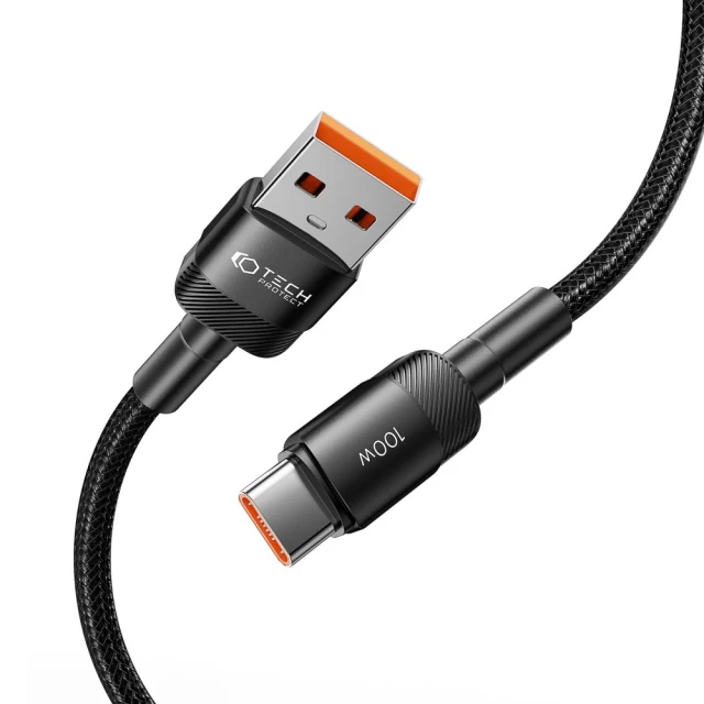 Кабель Tech-Protect UltraBoost Evo USB-C to USB-A 100W 5A 0.5m Black (5906203690701)