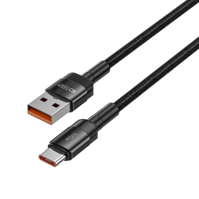 Кабель Tech-Protect UltraBoost Evo USB-C to USB-A 100W 5A 1m Black (5906203690718)