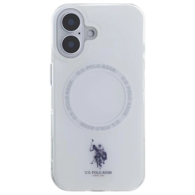 Чохол U.S. Polo Assn. IML Ring для iPhone 16 White with MagSafe (USHMP16SHOCLDPW)