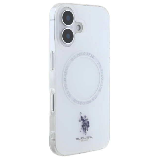Чохол U.S. Polo Assn. IML Ring для iPhone 16 White with MagSafe (USHMP16SHOCLDPW)
