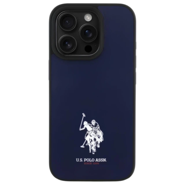 Чохол U.S. Polo Assn. Leather Embroidered DH Color для iPhone 15 Pro Max Navy (USHCP15XPGEV)